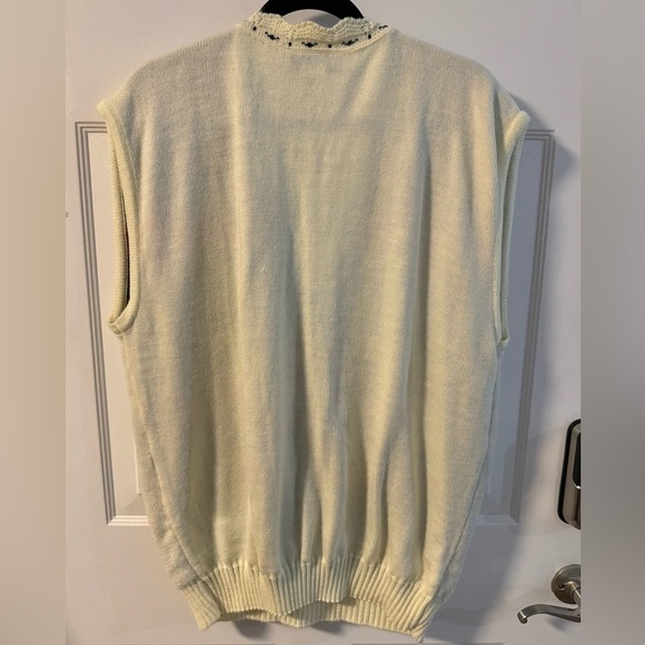 VTG Norton McNaughton Floral Embroidered Sweater Vest 80s Grannycore Teachercore - Picture 7 of 10